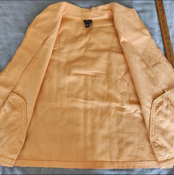 Eileen Fisher Light Orange Micro Quilt Cotton Vest - Picture 8 of 9